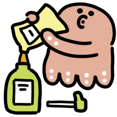 工作章魚貼紙
