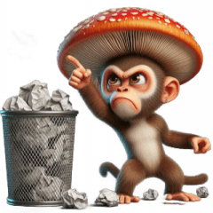 Monkey Head Mushroom Trash