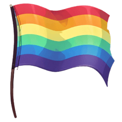 [For stamp arrangement] Rainbow flag