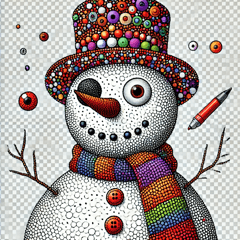 Loved by All: Unique Snowman Stickers