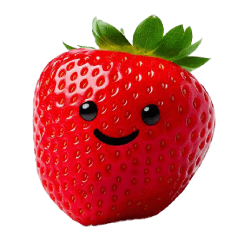 A cute little strawberry sticker