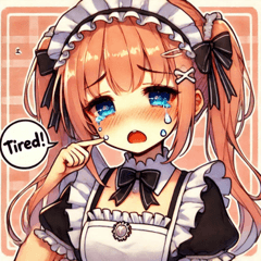 Tearful Maid Stickers@SFW