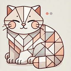 Soft Cubism Cat Stickers