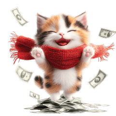 cute cat: christmas & happy new year-