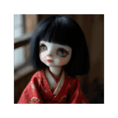 動く！怖い人形スタンプ③