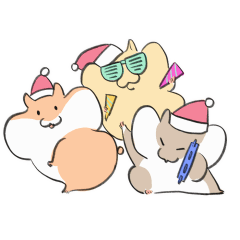 Winter Fun Sticker for hamster