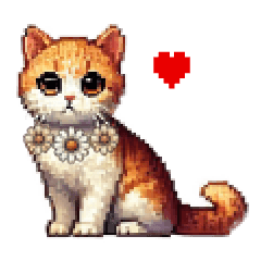 pixel art of dress up cat!