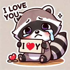 Clumsy Raccoon Stickers@SFW