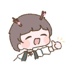 Peach blossom Michitose cute sticker