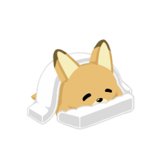 Relaxing fox sticker