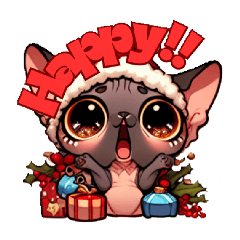 Sphinx Cat in X'mas