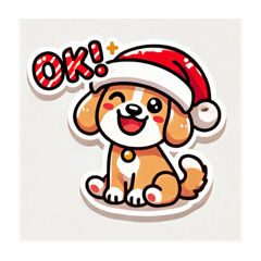 Christmas Puppy Stickers