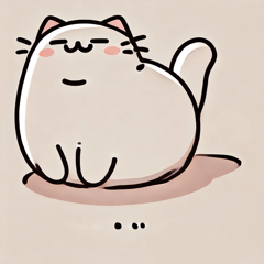 Spacious Minimalist Cat Stickers