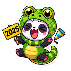 Snake Panda 2025 - New Year Greetings