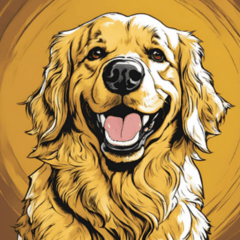 comic golden dog