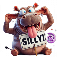 Clumsy Hippo Silly