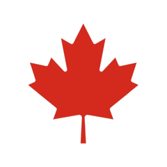 CANADA MAPLE SQUARE COLOR STICKER.