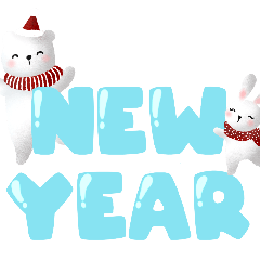 Bear-Rabbit Christmas & NewYear Greeting