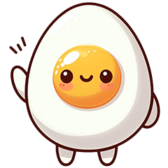 Cute daily routine of eggs