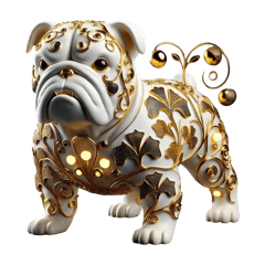 White porcelain bulldog