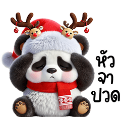 Panda Chirstmas so cute