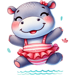 Lovely Pygmy Hippopotamus