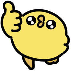 ぱっちりヒヨコの動くスタンプ