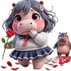 Hippo Girl Love Confession