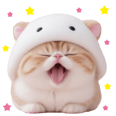 cute cats color nit Sticker