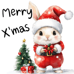 Cute Rabbit : Merry X'mas & HNY (Big)