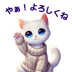 Cute cartoon-style cat