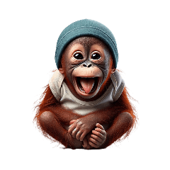 [For arrangement] Cute orangutan baby 2