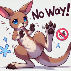 Clumsy Kangaroo Stickers@SFW