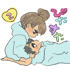 snuggling sticker2