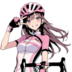 Road bike girl pink