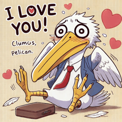 Clumsy Pelican Stickers@SFW