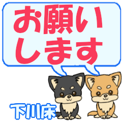 下川床「しもかわどこ」用でか文字チワワ２