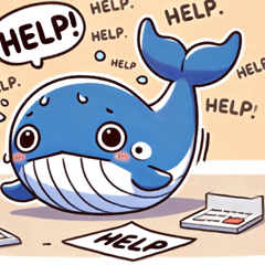 Clumsy Whale Stickers@SFW