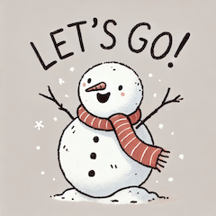 Cozy Snowman Greeting Stickers2