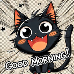 Trending! Black Cat Sticker Set