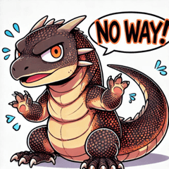 Clumsy Komodo Dragon Stickers@SFW