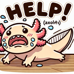 Clumsy Axolotl Stickers@SFW