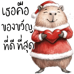 Cute Capybara : Merry X'mas & HNY