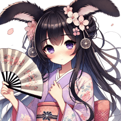 Kimono-Clad Bunny Girl