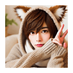 [For arrangement]cute guy animal ears