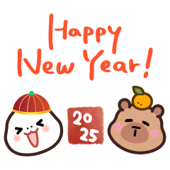 Cute capybara's sticker 24