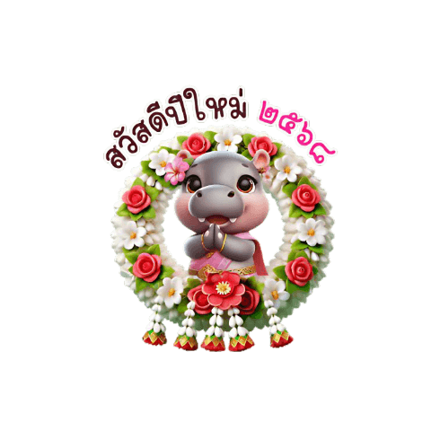 Hippo happy New year (2025)pop up