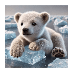 [For arrangement] Polar bear in  Arctic