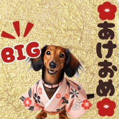 BIGスタンプ　お正月に使えるダックス2