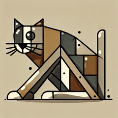 Low Cubism Cat Stamps